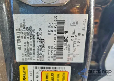 2019 Ford Fusion Titanium z USA, uszkodzony, nr VIN 3FA6P0SU8KR228231